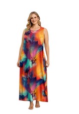 Avenue Women’s Multicolor Maxi Dress Sleeveless Plus Size 18/20
