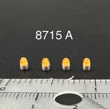 4 Pack 1/87 HO Vintage Amber Yellow Beacon Ray Lightbar Work Tow Truck