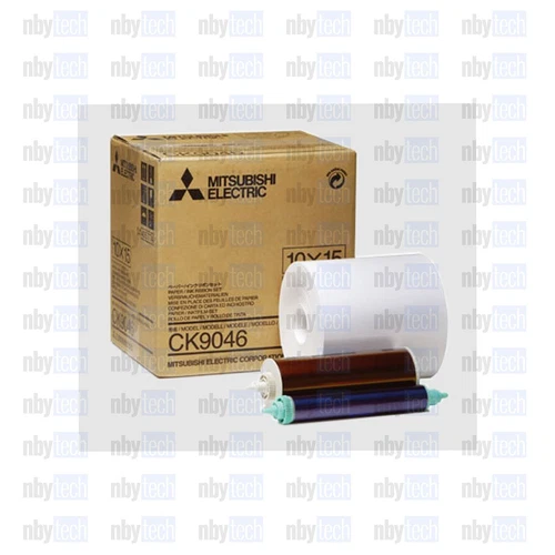 Mitsubishi Electric 6" Wide Paper Roll & Inksheet for 600 Photos, Size: 10x15...