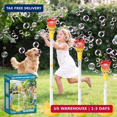 Infowush Torch Bubble Machine for Kids, Rechargable Bubble Maker Bubble Toys wit
