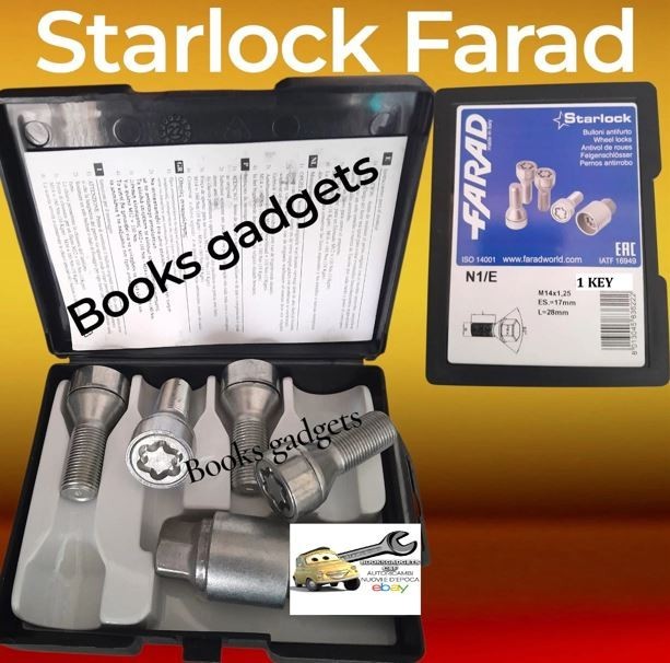 Compatibile con Mini Spider Kit Bulloni Antifurto Starlock Farad Cerchi in Lega 