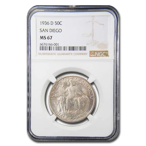 1936-D San Diego Exposition Half Dollar MS-67 NGC