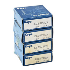 Lot of 4x Koyo EE6SZZC3 Deep Groove Ball Bearing, 3/4" B, 1-5/8" OD, 7/16" W