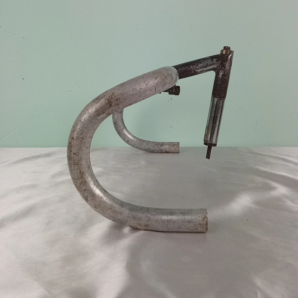 Manubrio Bicicletta Corsa AMBROSIO CHAMPION Pipa Piega Epoca anni '50 Conservato - Immagine 4 di 4