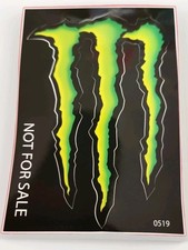 Monster Energy Drink 3" X 4" Black Green Pomotional Decorative Logo Sticker