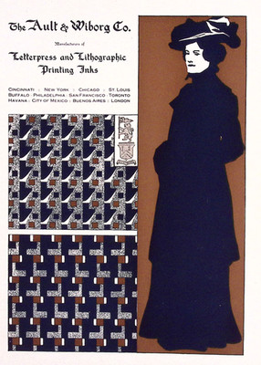 c1900 The Ault & Wiborg Co Lithographic Printing Ink Printer Color Sample Ad