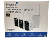 Swann MaxRanger4K 3 Camera Long-Range Wireless Security System SWNVK-MRMINISD3