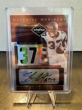 2006 Leaf Limited Material Monikers Shaun Alexander Seahawks Auto Mem MM-36 /5