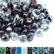 Skyflame 10-Pound Blended Fire Glass Diamonds for Fire Pit Fireplace Landscap...