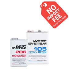 WEST SYSTEM  105-B Epoxy With 206-B Slow Hardener, 1.2 Gallon Kit