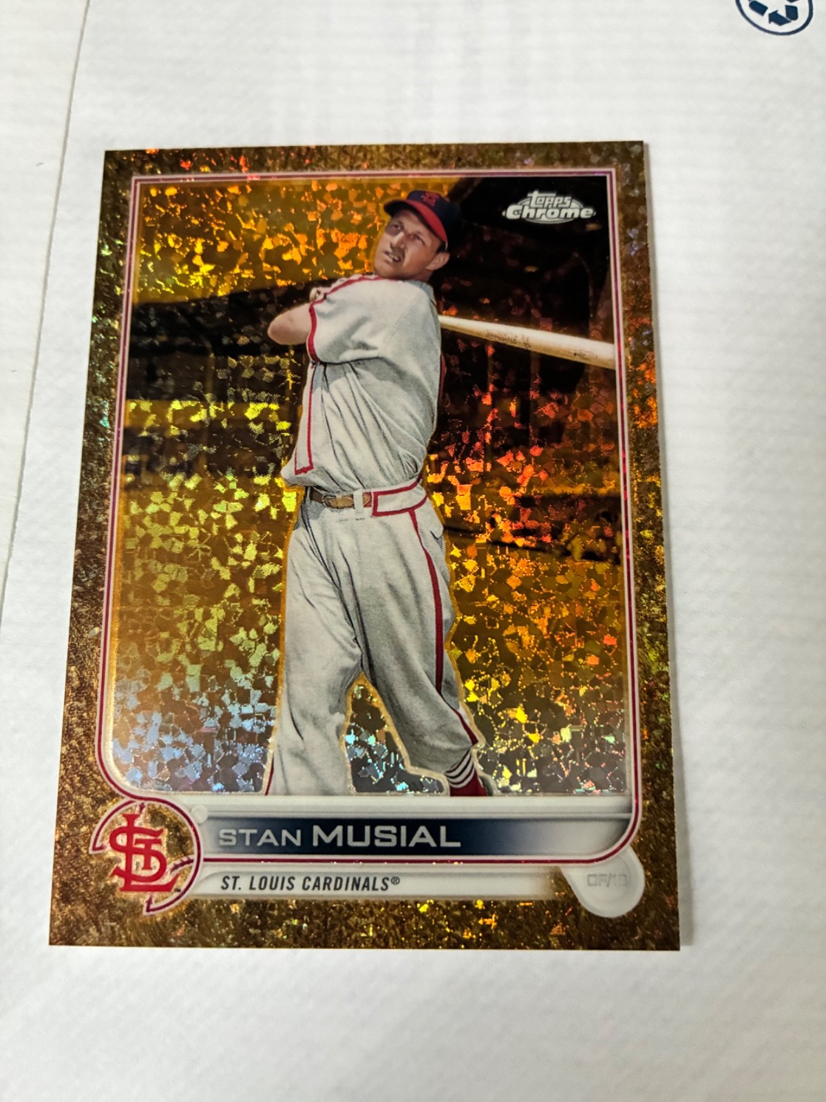 Stan Musial  2022 Topps Gilded Gold Mini diamond refractor 44/50