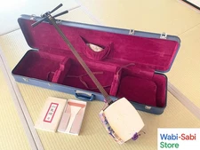 Chuzao Shamisen Japanese Traditional Musical Instrument with Hard Case Bachi Set