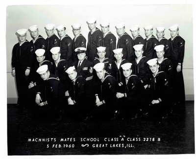 US Navy Machinists Mates School, 5 Feb 1960, Class A, 2218 B, Great Lakes, ILL