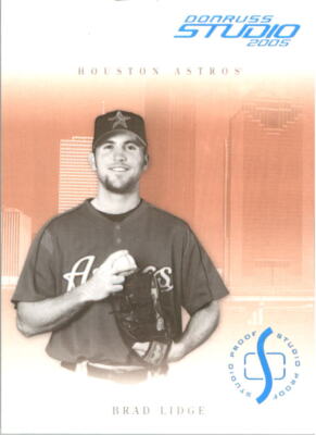 2005 Studio Proofs Platinum #129 Brad Lidge Houston Astros FIRST 01/10 - NM-MT