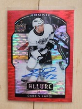 2020-21 Upper Deck Allure Gabe Vilardi Rookie Auto Red Rainbow/299 #75