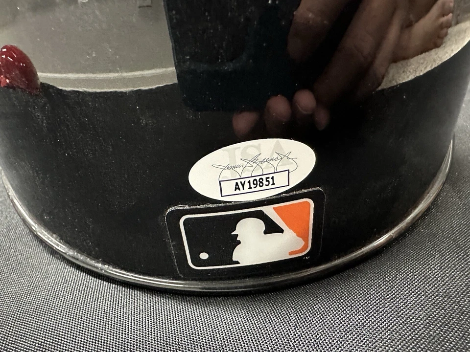 Casco de Bateo Willie McCovey HOF 86 Firmado Auténtico Gigantes Rawlings MLB Holo Foto 3 de 4