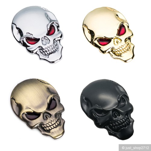 Totenkopf-Aufkleber Für Motorrad – 2 Stück, 3D-Chrom-Optik, Silber, Für Shadow, BJ600GS & Mehr