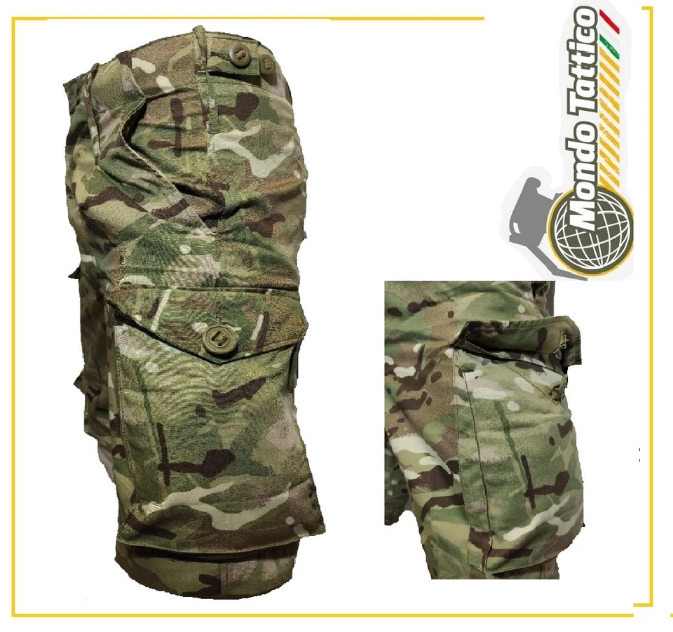 Bermuda Uomo Cargo Shorts Tasche Laterali Pantaloni Corti Multi-tasche mimetico - Immagine 2 di 3