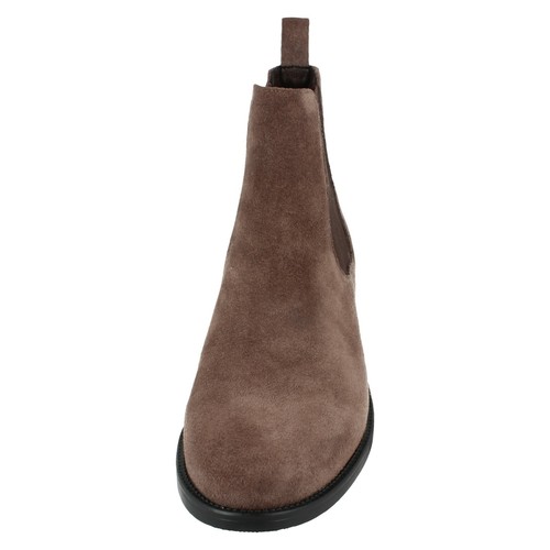 Ladies F5R0979 Pull On Suede Leather Ankle Boots By Leather Collection £49.99 - Picture 17 of 19