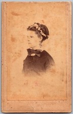 ANTIQUE CIRCA 1860S CDV GORGEOUS LADY IN DRESS UNMARKED