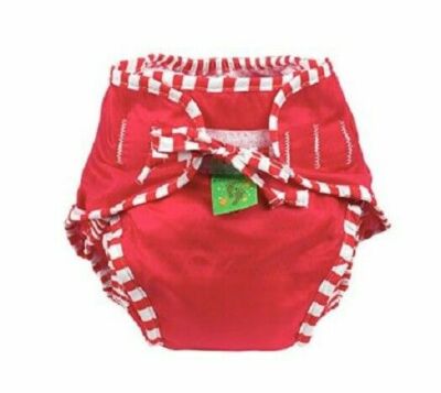 Kushies Cloth Swim Diaper, Red, Medium