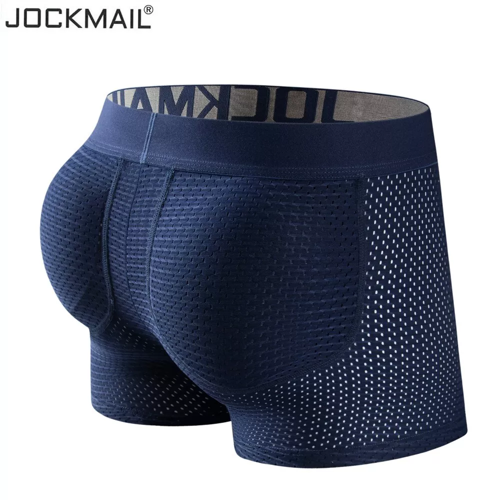 Sexy Men's Padded Underwear Mesh Boxer Buttocks Lifter Butt Push