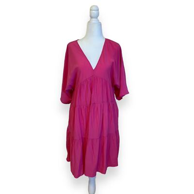 Mittopshop Hot Pink Tiered Babydoll Dress | eBay