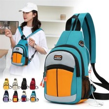 Small Chest Bag Pack Sport Shoulder Cross Body Bag Travel Outdoor Backpack UK