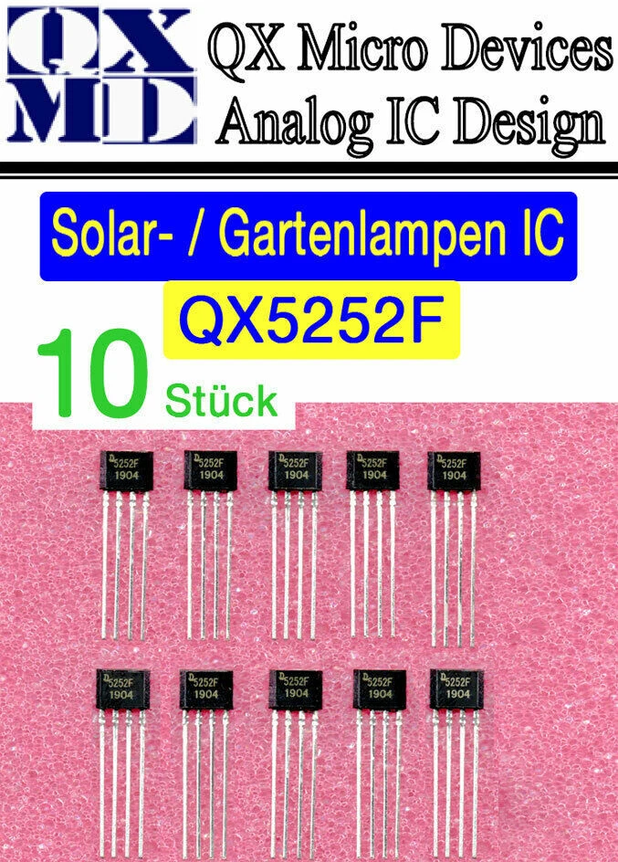 10 pcs QX5252 F Solar Photovoltaik Laderegler TO-94  LED - Treiber DE-Versand
