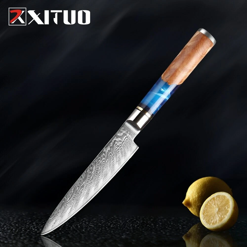 New Damascus Steel VG10 Utility Knife for Chef paring Knife Vegetable Kitchen
