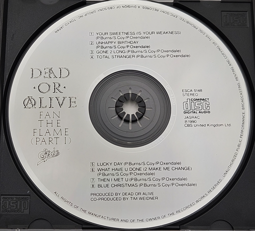 DEAD OR ALIVE Fan The Flame (Part 1) Japan Rare Vintage CD ESCA 5148 w/OBI 1990 - Picture 4 of 10