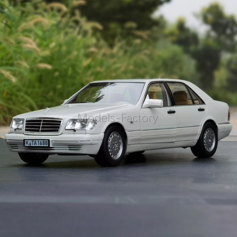 1:18 Norev Benz Maybach S320 W140 Diecast Model Car Boys Girls Gifts Black/White - Image 3 of 4