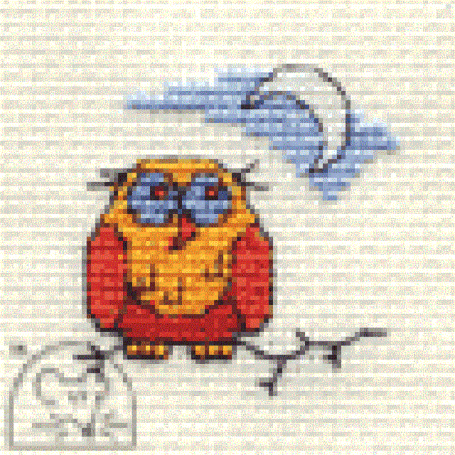 Mouseloft Stitchlets 'In The Woods - Old Ollie Owl' Cross Stitch Kit