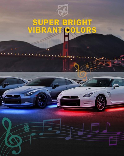 6x RGB Dream Color Dreamcolor Underglow LED Kit Car Neon Strip Light Music APP - 第 3/7 張圖片