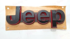 2021+ Jeep Grand Cherokee L WL rear lift gate Nameplate Emblem Gloss Black Red