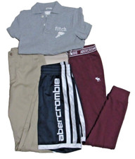 Lot of 4 Boy's Large ABERCROMBIE  FITCH Sweatpants, Shorts, Polo  SLAZENGER XL