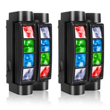 2PCS 8 LEDs Spider Moving Head Stage Lighting Beam DMX Disco Party DJ Light RGBW