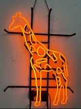 Giraffe Animal 24x16 Neon Light Sign Lamp Wall Decor Bar Open Glass