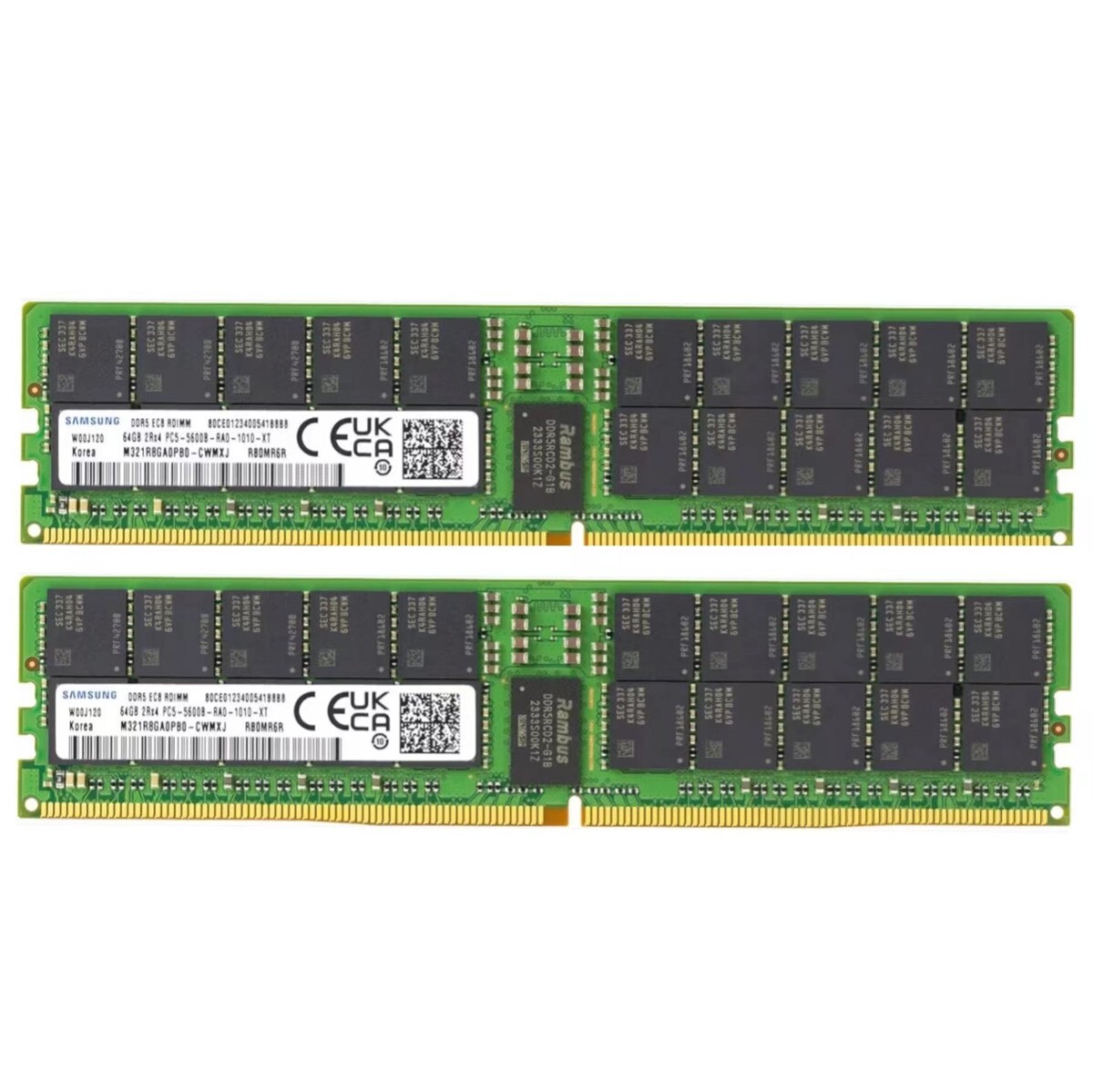 Samsung 128GB 2X64GB EC8 DDR5 5600MHz ECC Registered Memory Ram