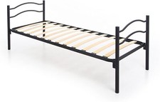 Letto in Ferro Battuto Singolo con Rete a Doghe 80x190 cm - Made in Italy