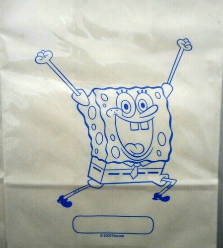 NEW Lot of 3 (30 Total) SpongeBob SquarePants Lunch Bags White Paper Snack Party - Picture 2 of 2