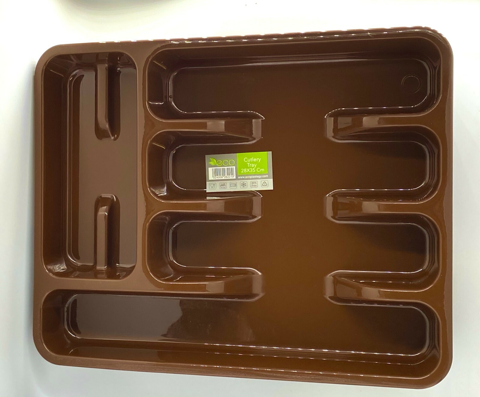 ECO 5 Compartment Plastic Cutlery Tray Drawer Organizer Rack holder eBay