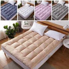 Thick Mattress Pad Cover Cooling Mattress Pad Topper Cover Breathable Filled