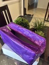Clinique Shiny Purple Makeup Bag 9x5x4  Brand New 
