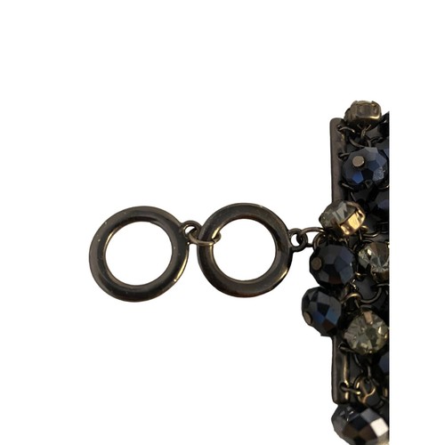 #8032 Womens Black Beaded Strand Bracelet - Picture 2 of 4