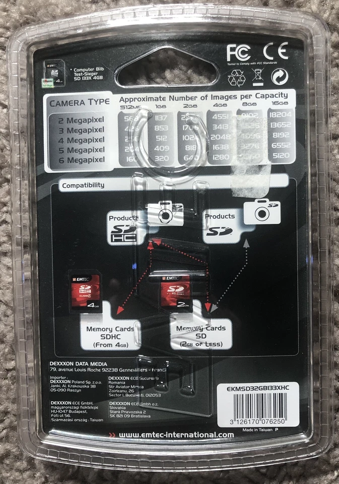 EMTEC 32GB SDHC Card Sealed In Package - Image 2 of 2