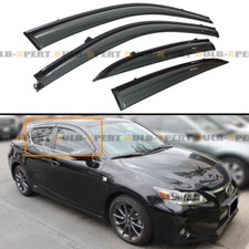 For 2011-17 Lexus Ct200h Blk Trim Vip Clip-on Window Visor Rain Guard Deflector