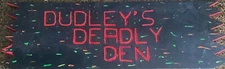 Vintage 1970s Homemade Wood Sign “Dudley’s Deadly Den” Groovy Hippie Psychedelic