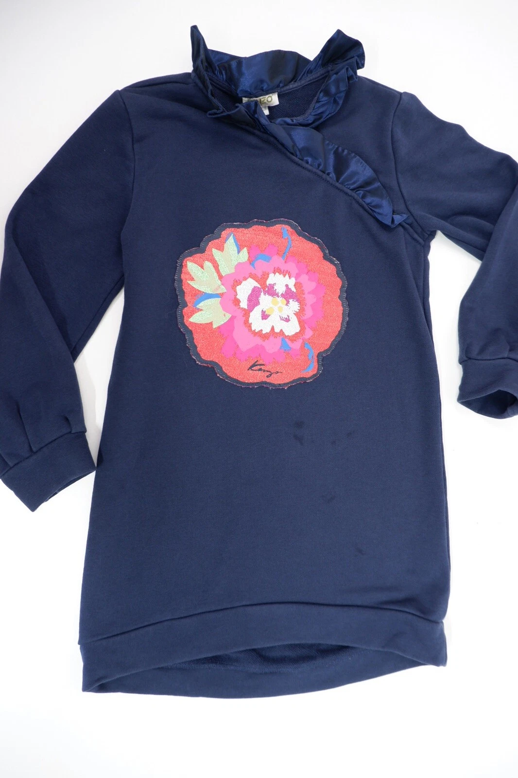 Abito Maglione Kenzo Ragazza Età 8 Anni Navy Mini GC