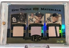 2006 Upper Deck Epic Triple Materials Bob Gibson Randy Johnson Roger Clemens /99